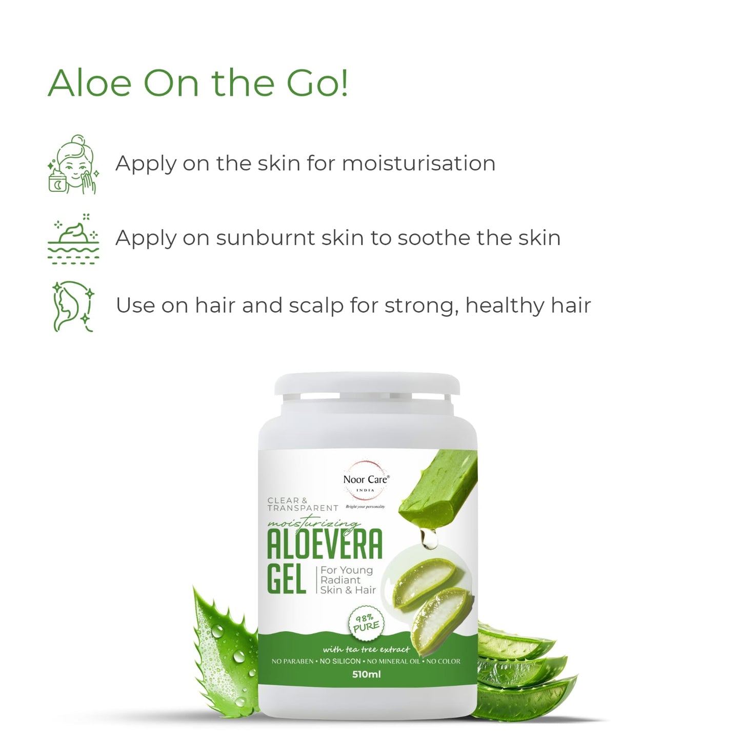 Clear & Transparent Moisturizing Aloe Vera Gel (510ml)
