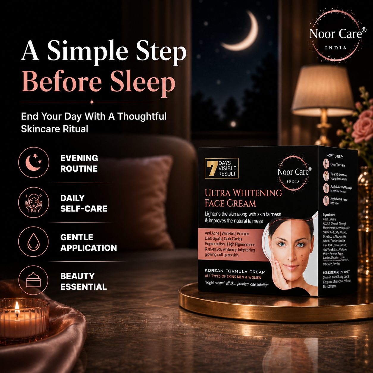 Noorcare Ultra Whitening Cream Night Cream