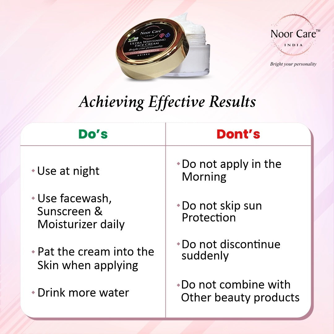 Noor Care Skin Whitening Combo | Ultra Whitening Night Cream & Goat Milk Rice Soap