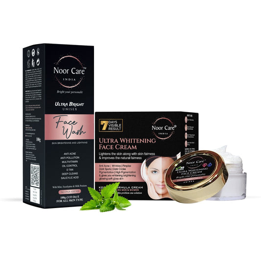 Combo  ultra whitening and bride glow Cream with Ultra Bright Face Wash