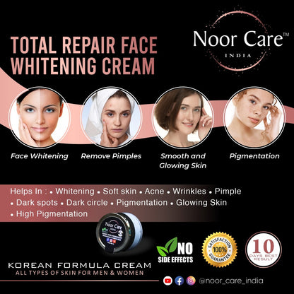 Noor Care Skin Whitening Combo | Ultra Whitening Night Cream & Goat Milk Rice Soap