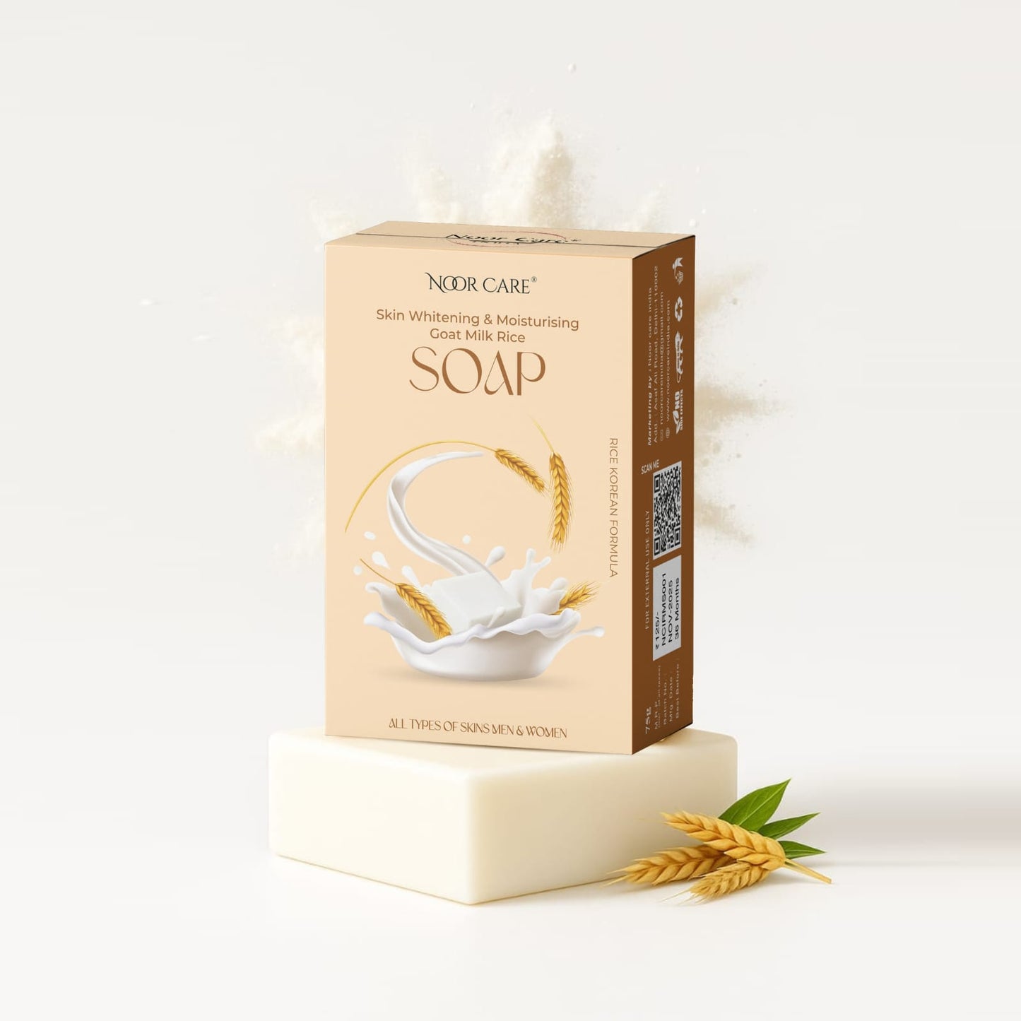 Noor Care Skin Whitening Combo | Ultra Whitening Night Cream & Goat Milk Rice Soap